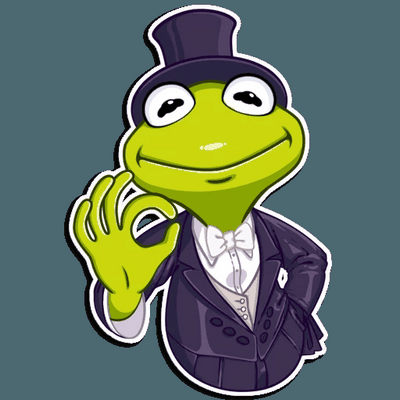 kermit the FROG muppet show sticker 18