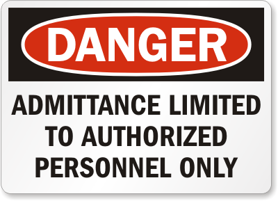 Authorized Personal Signs or Stickers