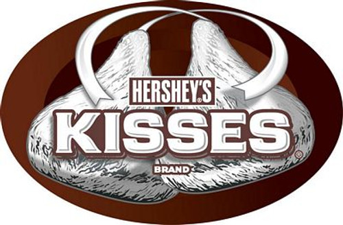 Hershey Kiss oval sticker