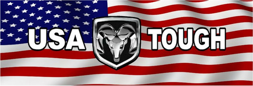 DODGE Tough Flag Rear Window Graphic DODGE Tough Flag Rear Window Graphic
