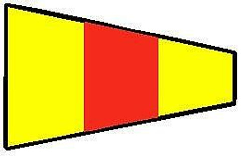 Nautical Flag Numbers 0 Sticker