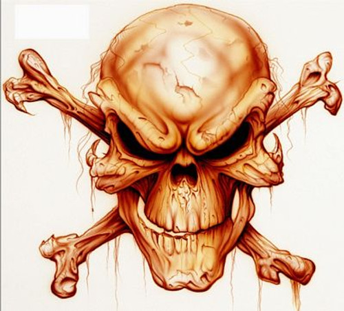 Skull and Bones Digital Color Decal