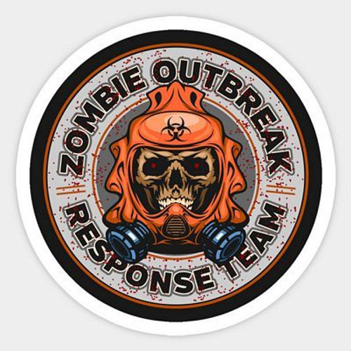 ZOMBIE RESPONSE STICKER as displayed 2