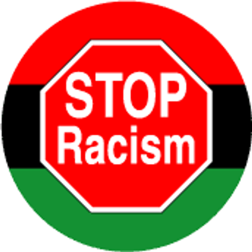 Stop Racism STOP Sign Circular Sticker