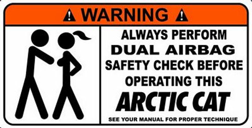 Artic Cat Funny Warning Sticker Set 5