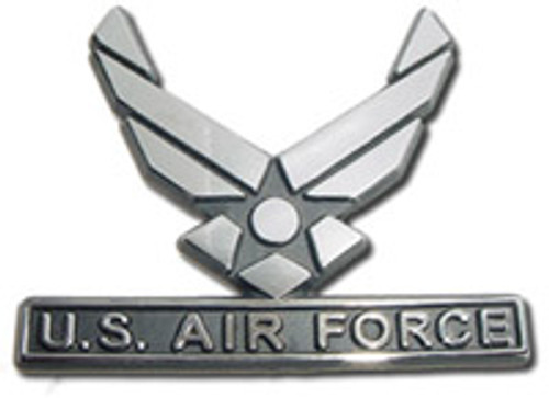 Air Force Wings Chrome Military Car Emblem
