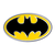 3D Batman Logo Oval Diecut Decal Sticker