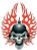 Flaming Skull Decal Sticker 1