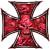 Red Skull Ironcross Color Decal