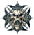 Spike Skull Cross Decal Sticker