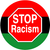 Stop Racism STOP Sign Circular Sticker