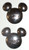Mickey Ears Solid Metal Chrome Emblems PAIR