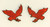 Reflective EAGLE Red Emblems PAIR