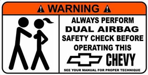 Chevy Funny Warning Sticker Set 2