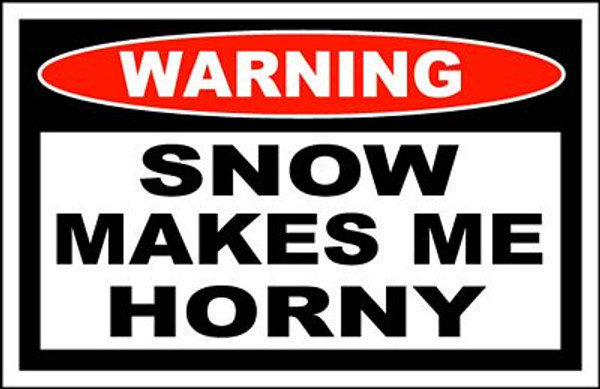 snow makes me horny Funny Warning Sticker Set