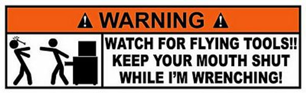 Tool Box Funny Warning Sticker Set 3