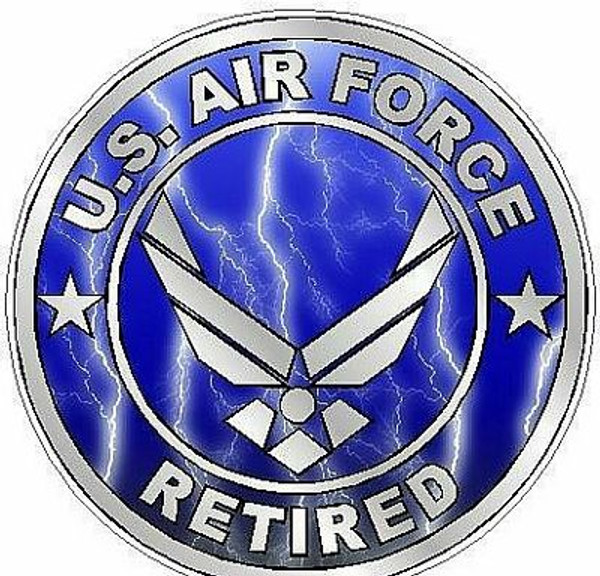 AIR FORCE RETIRED lightning blue