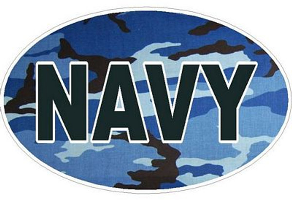 CAMO BLUE OVAL NAVY DECAL