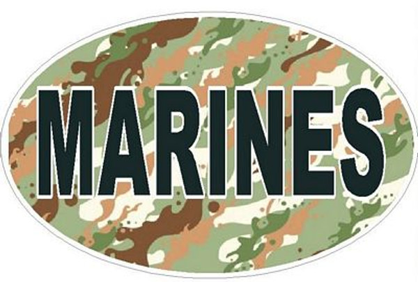 CAMO OVAL MARINES DECAL