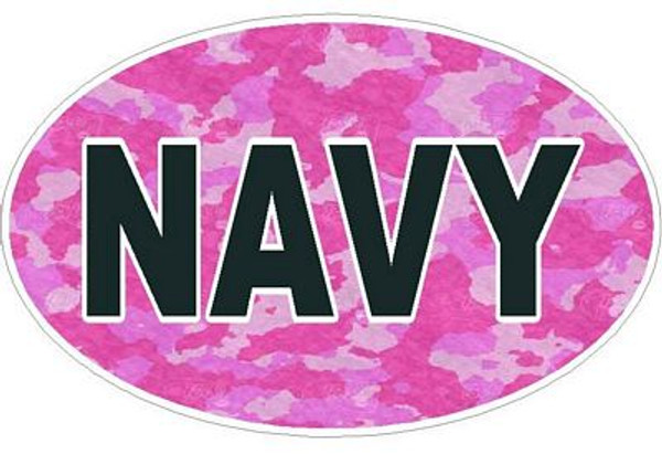 CAMO PINK OVAL NAVY DECALS