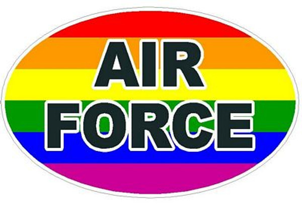 FLAG GAY OVAL AIR FORCE DECAL
