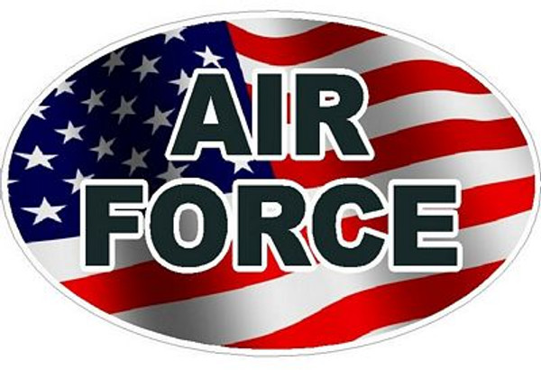 FLAG OVAL AIR FORCE DECAL