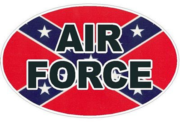 FLAG REBEL OVAL AIR FORCE DECAL