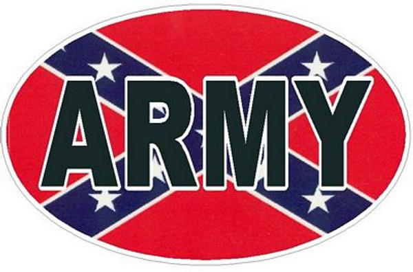 FLAG REBEL OVAL ARMY DECALS