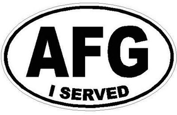 I served MILITARY OVAL DECALS AFG