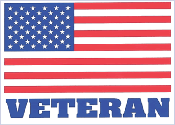 Veteran Full Color Rectangular Bumper Sticker