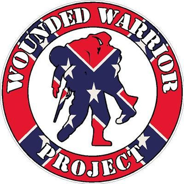 WOUNDED WARRIOR FILLS rebel flag sticker