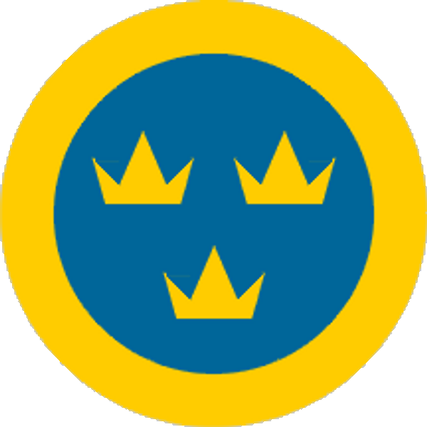 Swedish Air Force Round Sticker