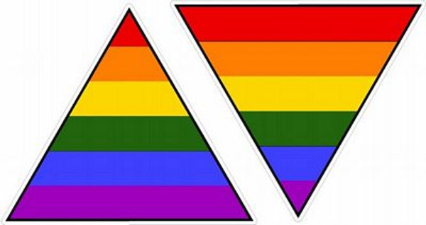 PRIDE FLAG TRIANGLE STICKER SET