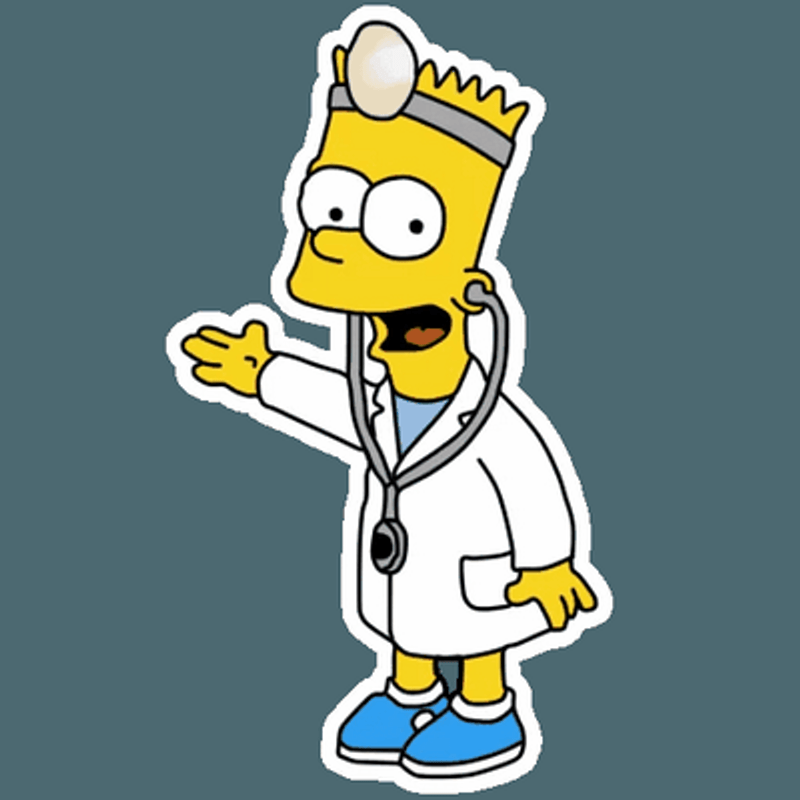 bart simpson DOCTOR Sticker