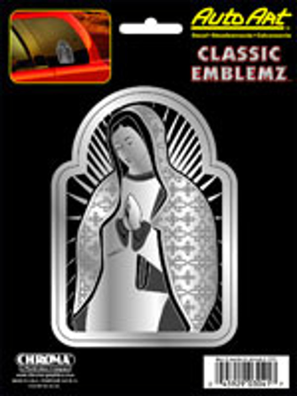 Spiritual Mother Mary Embossed Chrome Decal