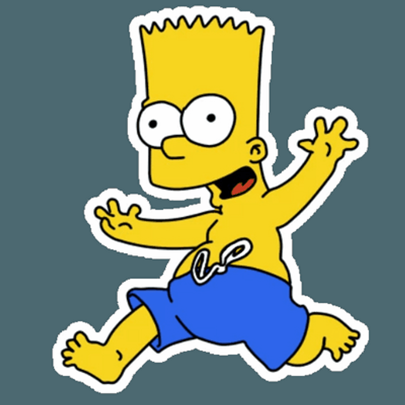 bart simpson SWIM TRUNKS Sticker bart simpson SWIM TRUNKS Sticker