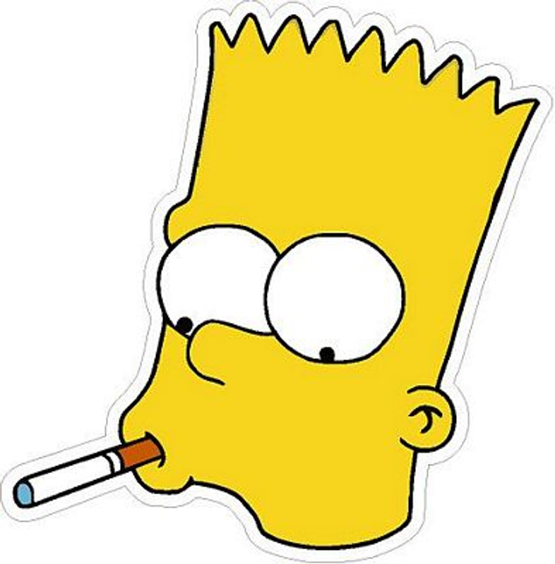 bart simpson VAPE sticker