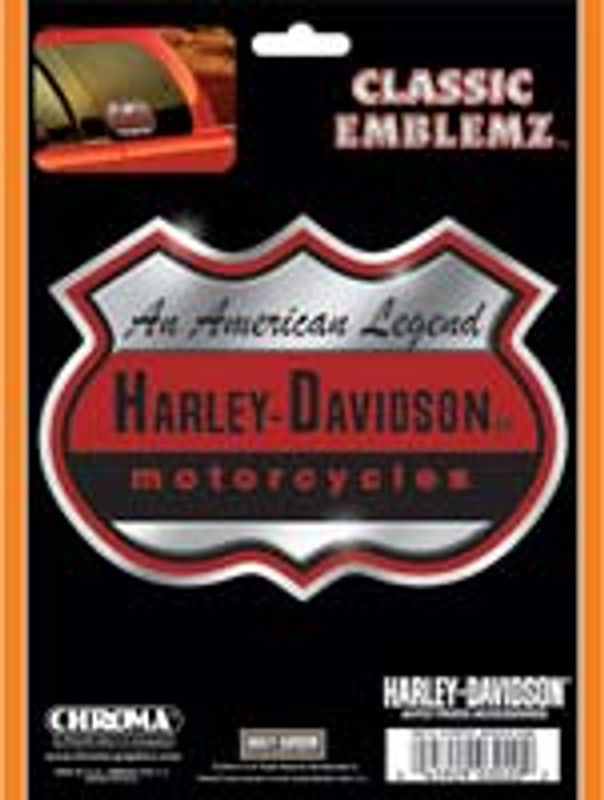 Harley Davidson Legend Embossed Chrome Decal
