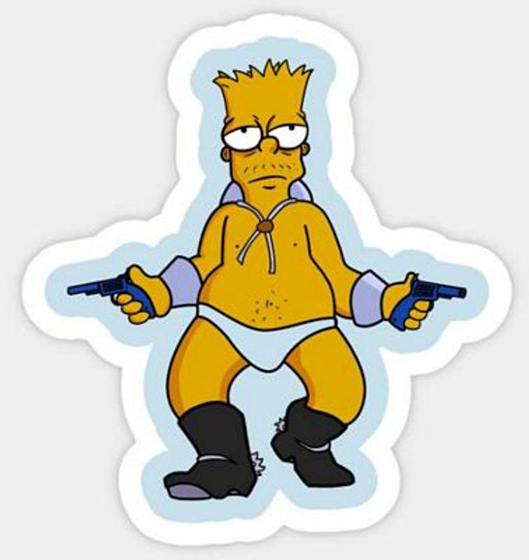 Simpson Bang Bang BART STICKER Simpson Bang Bang BART STICKER