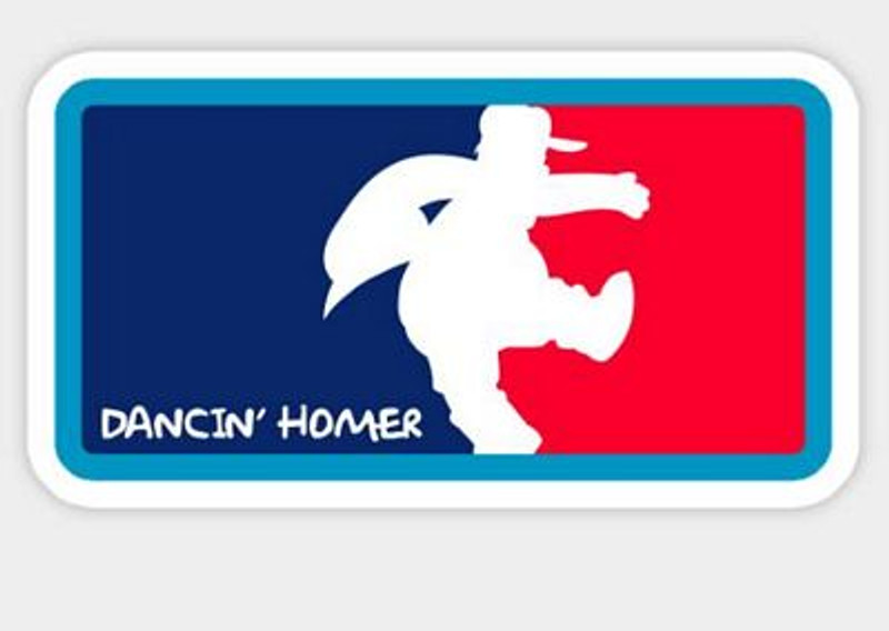 Simpson HOMER DANCIN RWB STICKER Simpson HOMER DANCIN RWB STICKER