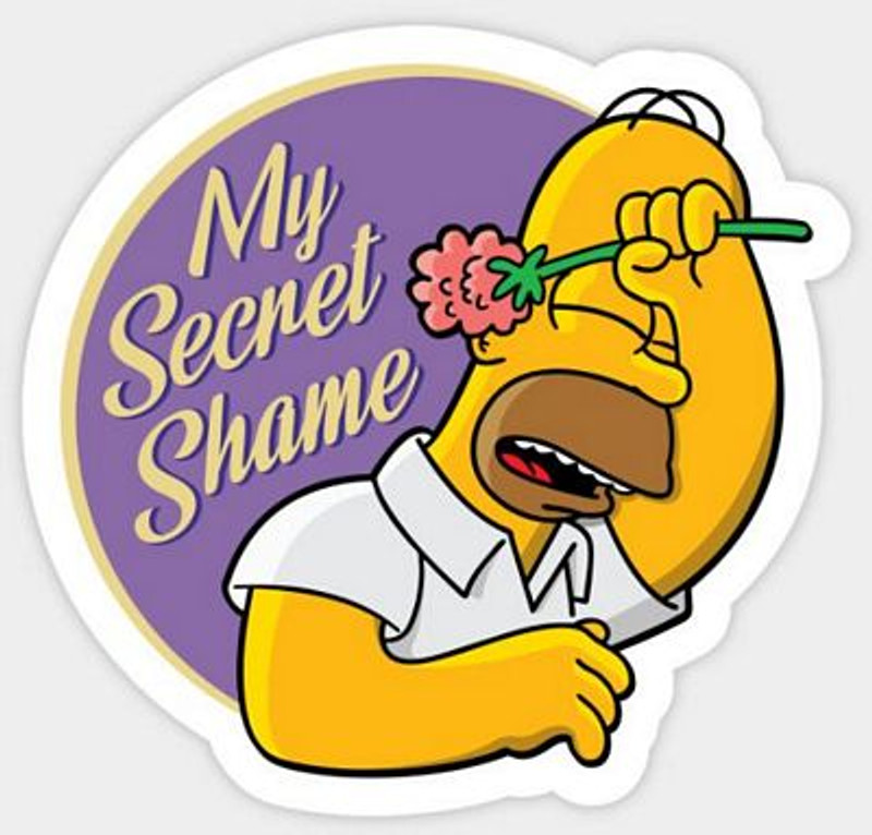 Simpson HOMER My Secret Shame Sticker Simpson HOMER My Secret Shame Sticker