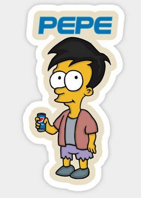 Simpson Pepe Homer's Little Brother Sticker