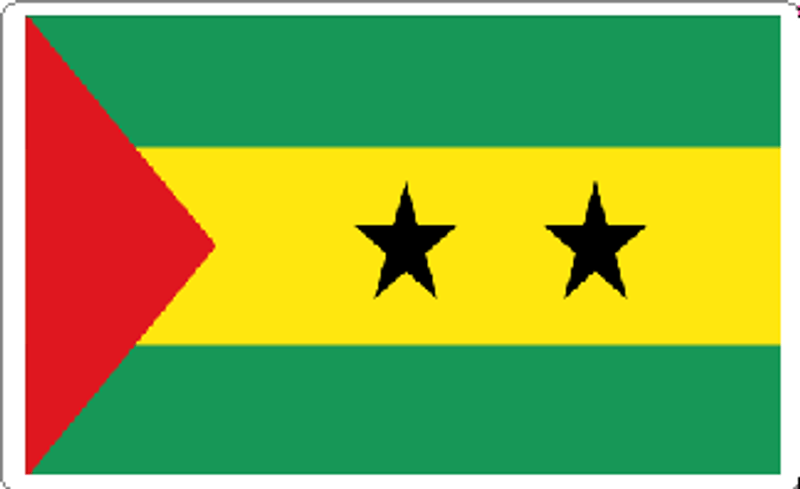 SoTom & Predncipe Flag Decal