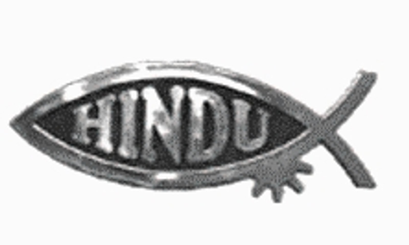 Hindu Fish Chrome Emblem
