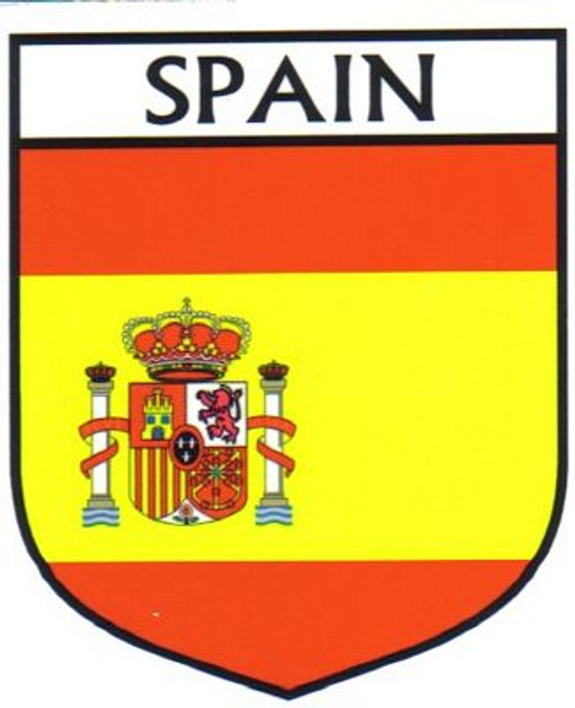 Spain Flag Crest Decal Sticker