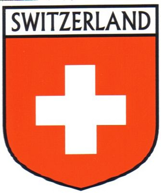 Switzerland Flag Shield Decal Sticker