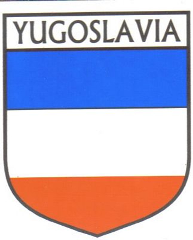 Yugoslavia Flag Crest Decal Sticker