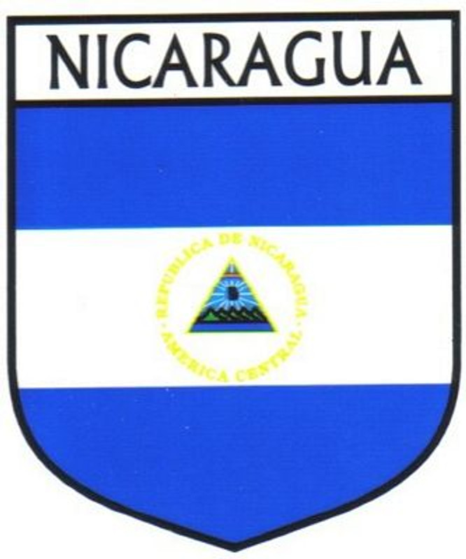 Nicaragua Flag Crest Decal Sticker