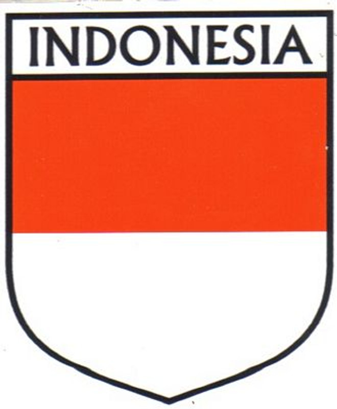 Indonesia Flag Crest Decal Sticker
