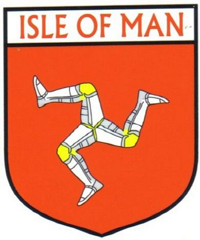 Isle Of Man Flag Crest Decal Sticker